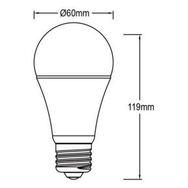 Lâmpada LED Panasonic Corp. Frost Bulbo 11,5 W A+ 1050 Lm (Branco quente 3000K)