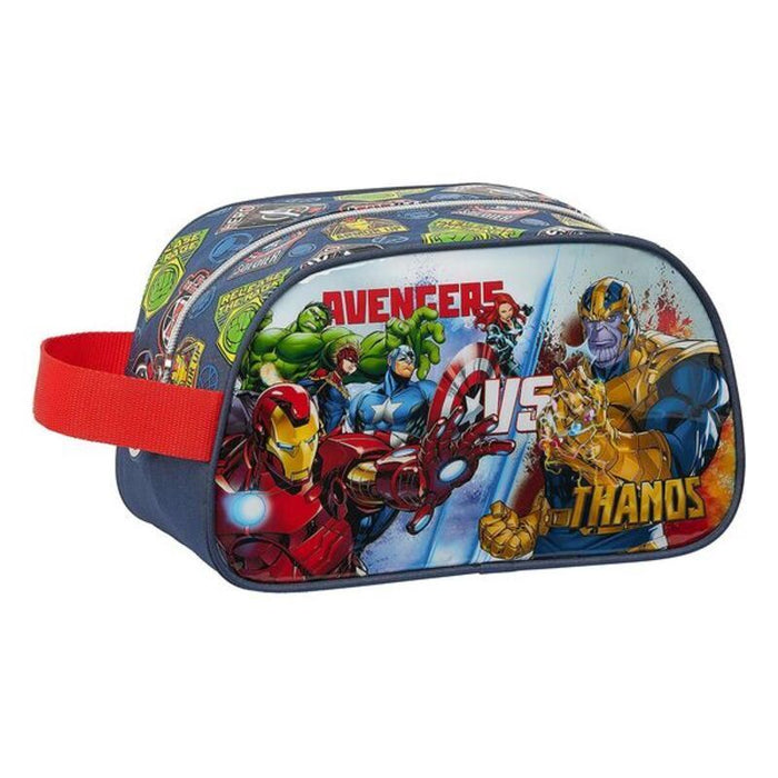 Nécessaire Escolar The Avengers Heroes Vs. Thanos Azul Marinho