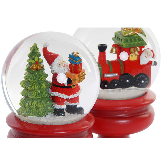 Bola de Natal DKD Home Decor Cristal Terracota (2 pcs) (10 x 10 x 19.5 cm)