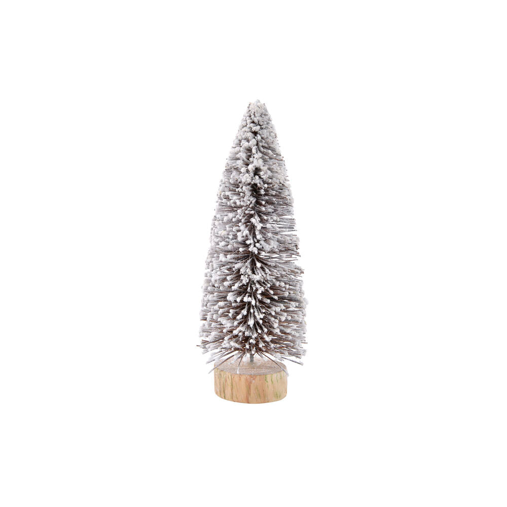 Árvore de Natal DKD Home Decor Madeira Fibra de coco Nevado (7 x 7 x 21 cm)