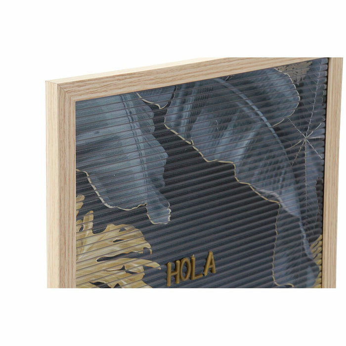 Decoração de Parede DKD Home Decor Tropical PP (Polipropileno) (2 pcs) (30 x 1.5 x 45 cm)