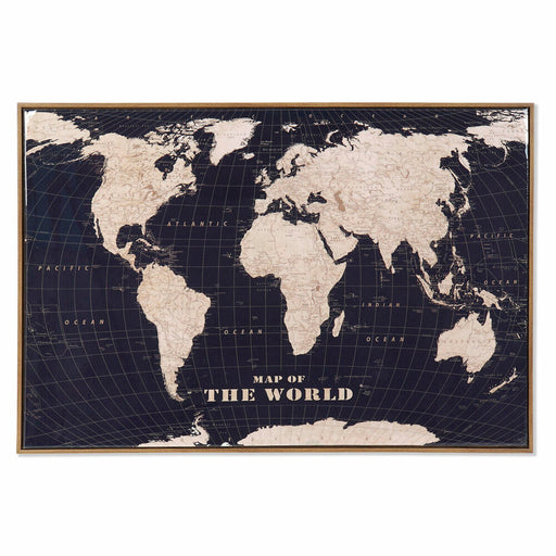 Pintura DKD Home Decor The World (92 x 3,5 x 62,5 cm)