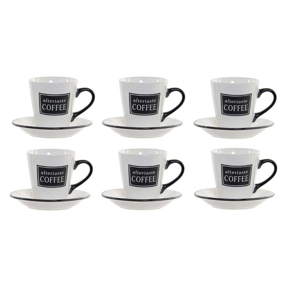 Conjunto de Chávenas de Café DKD Home Decor Metal Grés (180 ml) (6 pcs)