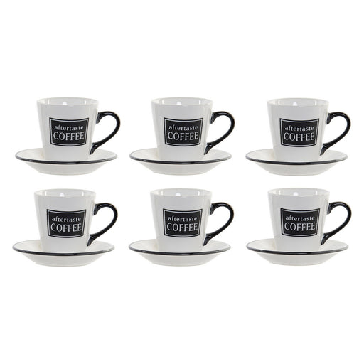 Conjunto de Chávenas de Café DKD Home Decor Metal Grés (180 ml) (6 pcs)