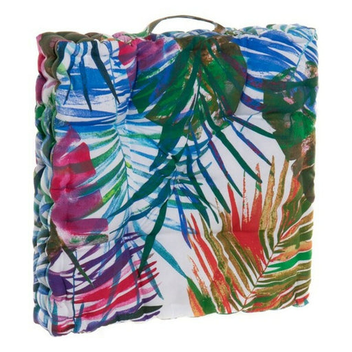 Almofada DKD Home Decor 8424001666423 Oceano Poliéster Alumínio Multicolor Tropical Folha de planta (43 x 43 x 7 cm)