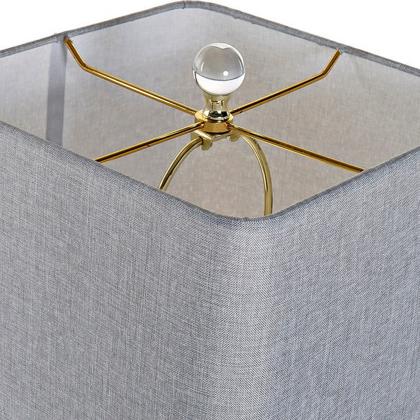 Lâmpada de Mesa DKD Home Decor Poliéster Acrílico Metal Mármore Chic (25 x 25 x 76 cm)