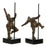 Figura Decorativa DKD Home Decor Alumínio Madeira de mangueira (2 pcs) (20 x 10 x 31 cm) (12 x 10 x 29,5 cm)