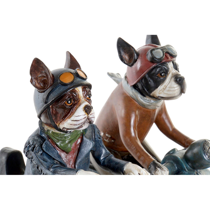 Figura Decorativa DKD Home Decor Resina Cão (2 pcs) (27 x 10 x 24 cm)