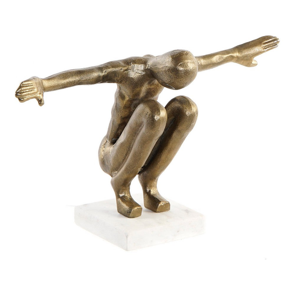 Figura Decorativa DKD Home Decor Alumínio Mármore Homem (33 x 10 x 23 cm)