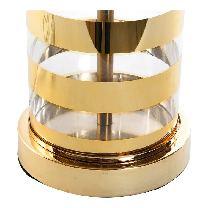 Lâmpada de Mesa DKD Home Decor Metal Cristal 240 V Dourado