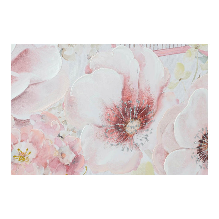 Pintura DKD Home Decor Basic Flowers (100 x 3 x 100 cm)