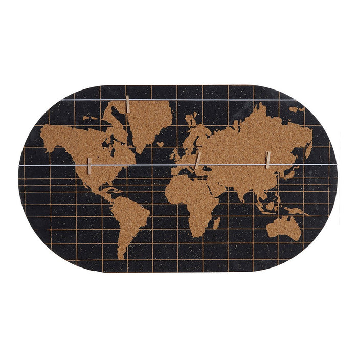 Mapa do Mundo DKD Home Decor Cortiça Madeira MDF (55 x 1.5 x 32.5 cm)