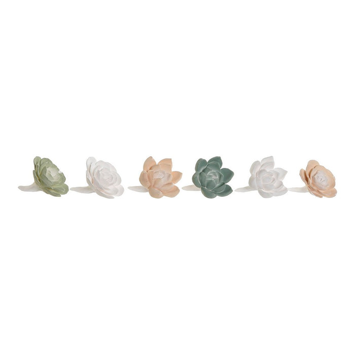 Figura Decorativa DKD Home Decor Flor Dolomite (6 pcs) (7 x 7 x 7 cm)