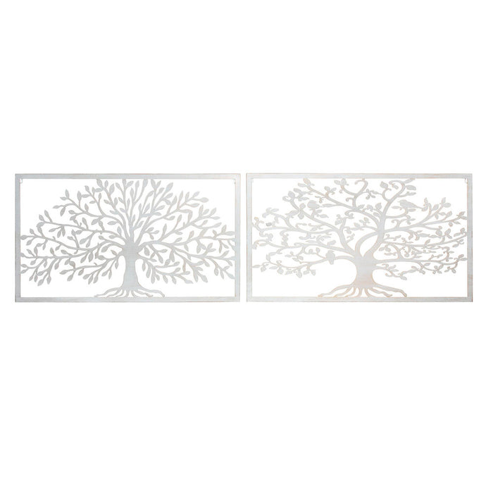 Decoração de Parede DKD Home Decor Metal Árvore (2 pcs) (84.5 x 1 x 49 cm)