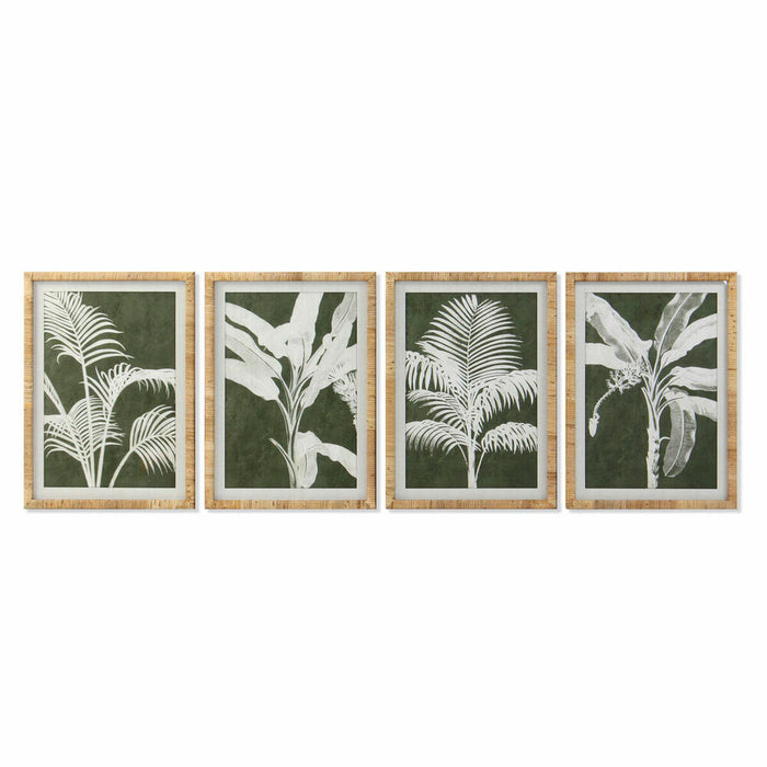 Pintura DKD Home Decor S3017832 Palmeiras Tropical (50 x 2 x 70 cm) (4 Unidades)