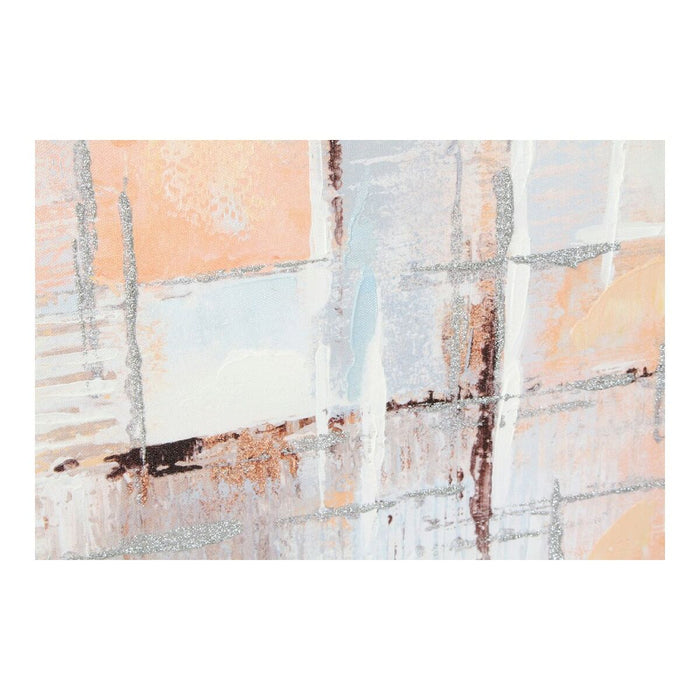 Pintura DKD Home Decor Squares Tela Abstrato Moderno (100 x 3 x 100 cm) (2 Unidades)