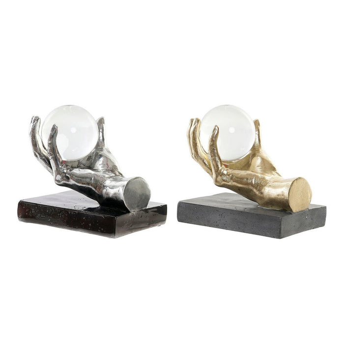 Figura Decorativa DKD Home Decor Resina Cristal (2 pcs) (20 x 14 x 18 cm)