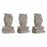 Figura Decorativa DKD Home Decor Resina Coruja (3 pcs) (11 x 11 x 20 cm)