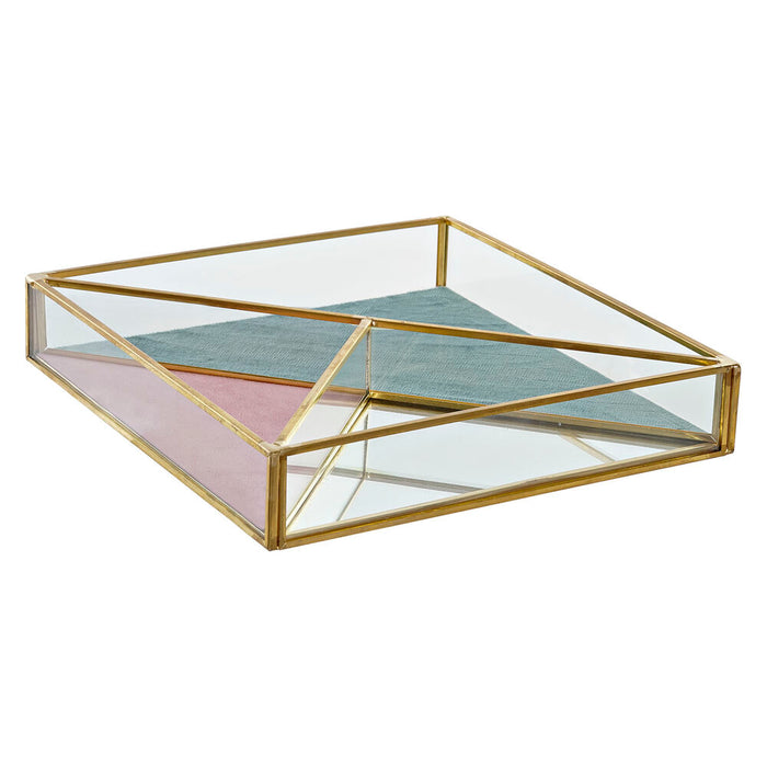 Guarda-Joias DKD Home Decor Metal Cristal Moderno (20 x 20 x 3.5 cm)