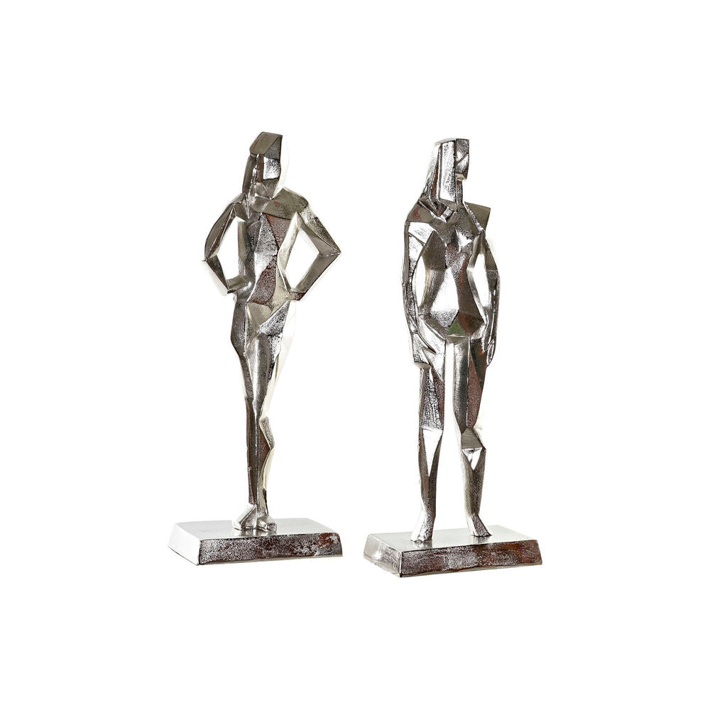 Figura Decorativa DKD Home Decor Alumínio (2 pcs) (23 x 13 x 62 cm)