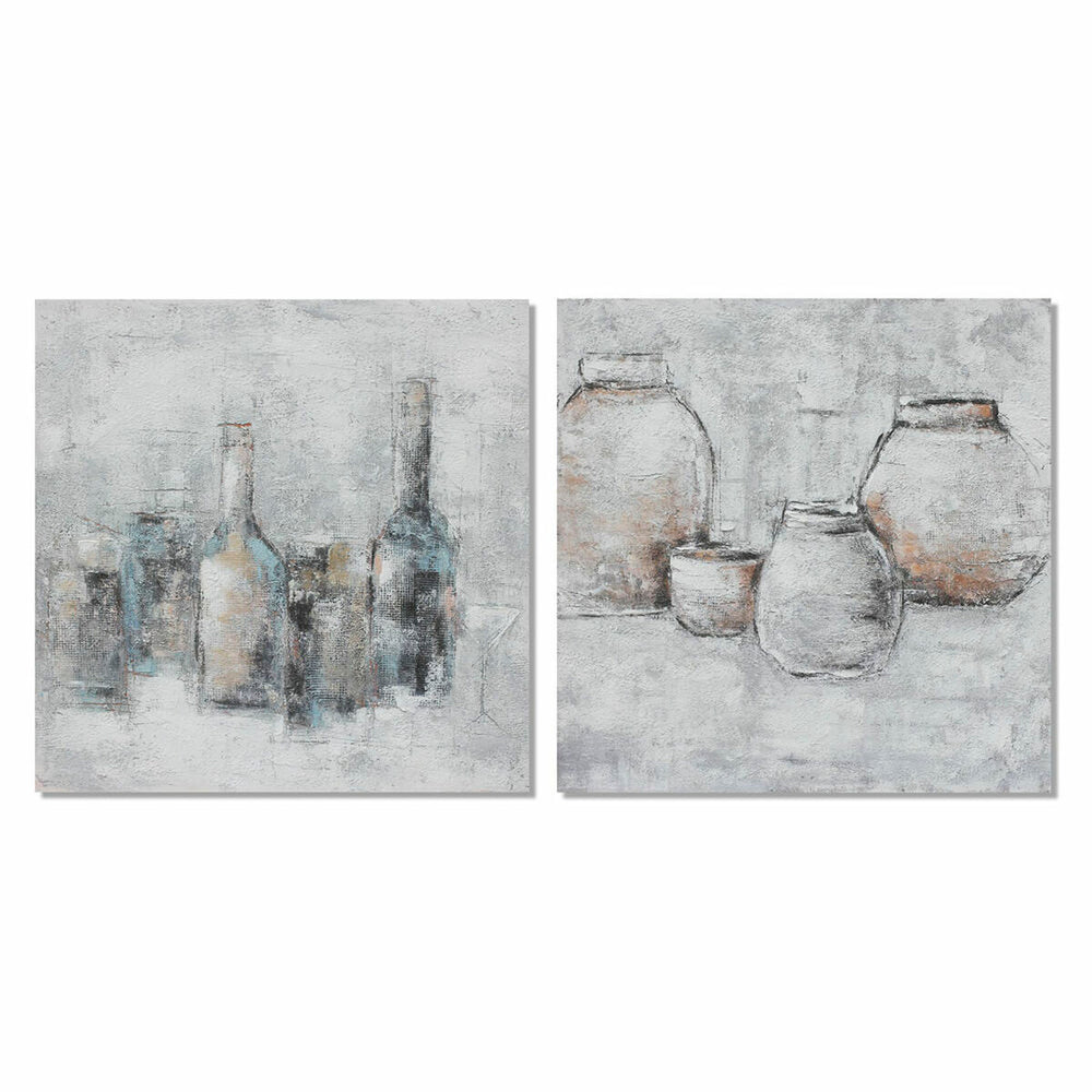 Pintura DKD Home Decor Vaso (100 x 2,8 x 100 cm) (2 Unidades)