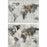 Pintura DKD Home Decor Mapa do Mundo (120 x 4 x 90 cm) (2 Unidades)