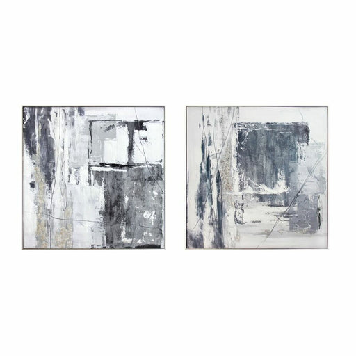 Pintura DKD Home Decor Abstrato Moderno (80 x 3 x 80 cm) (2 Unidades)