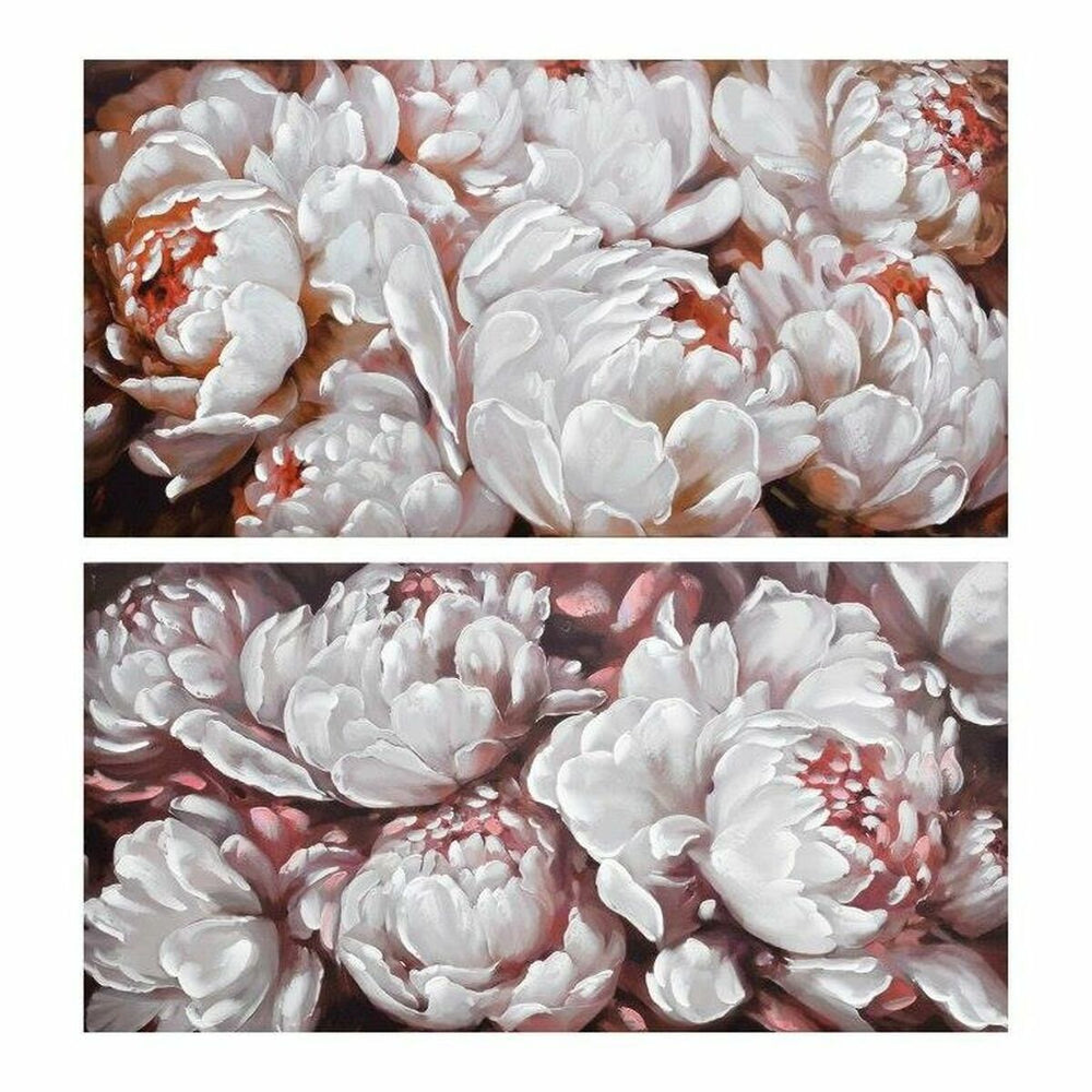 Pintura DKD Home Decor Bloemen (120 x 3 x 60 cm) (2 pcs)