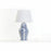 Lâmpada de mesa DKD Home Decor Azul Branco Linho Cerâmica (32 x 32 x 53 cm)