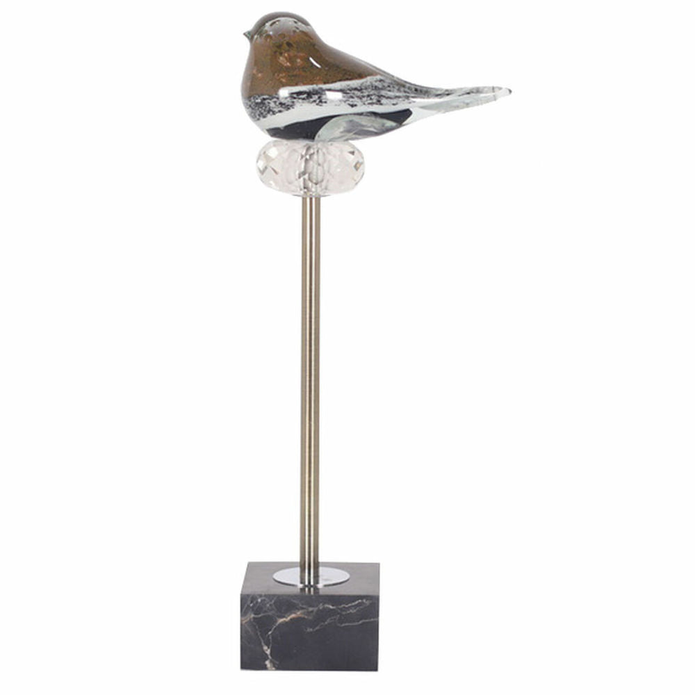 Figura Decorativa DKD Home Decor Cristal Mármore Vogel (18 x 10 x 42 cm)