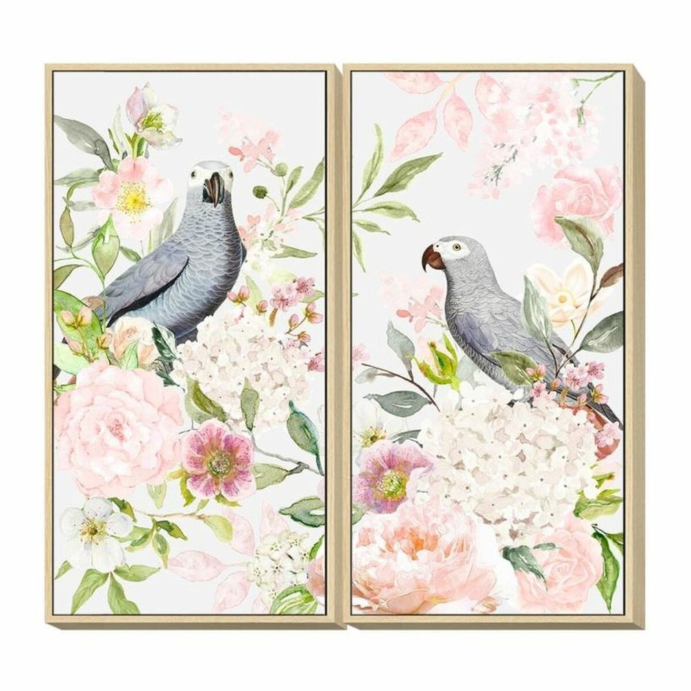 Pintura DKD Home Decor Bloemen (60 x 4 x 120 cm) (2 pcs)