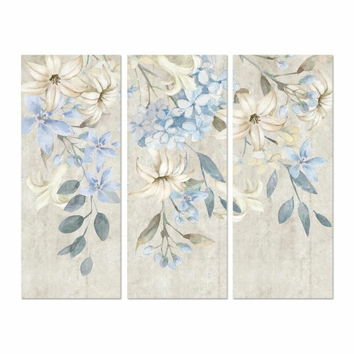 Pintura DKD Home Decor Bloemen (3 pcs) (55 x 3 x 135 cm)