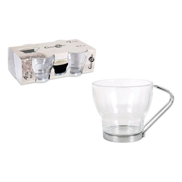 Conjunto de Chávenas de Café Glassic 100 cc Cristal 4 pcs