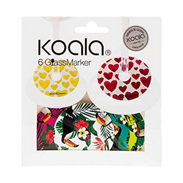 Identificador de Copos Koala Toucan (6 pcs) Plástico