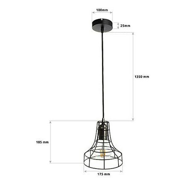 Candeeiro de teto Ledkia Clapton 60 W