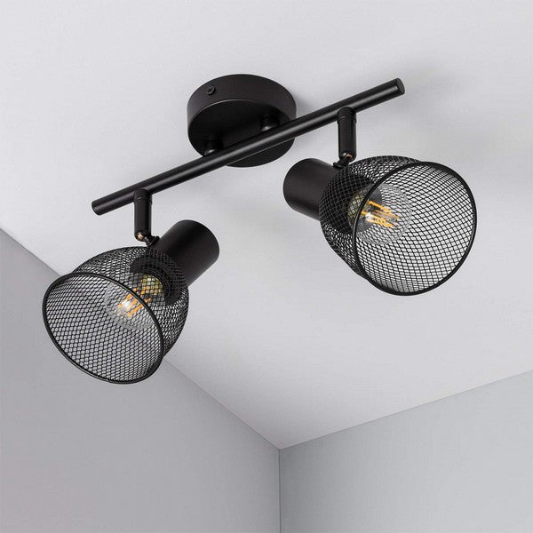 Candeeiro de teto Ledkia Grid 2 Preto 25W (255x140 mm)