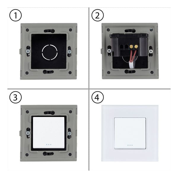 Quadro para Interruptor de Luz Ledkia 4469 Alumínio Cristal