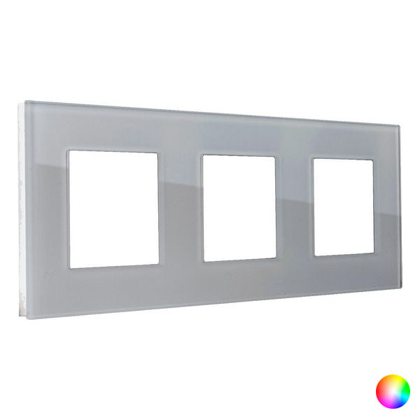 Quadro para Interruptor de Luz Ledkia 4472 Alumínio Cristal