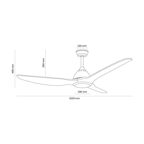 Ventilador de Teto com Luz Ledkia Elegant Pro 90W 15W A++ 1500 Lm (Ajustável)