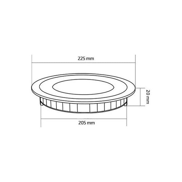 Placa LED Ledkia A+ 18 W 1400 lm (Branco Quente 2800K - 3200K)