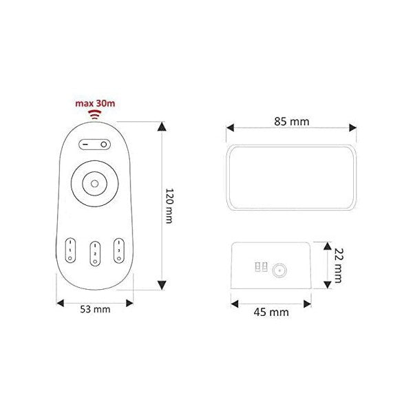 Controlador de Tira LED Ledkia 120 W