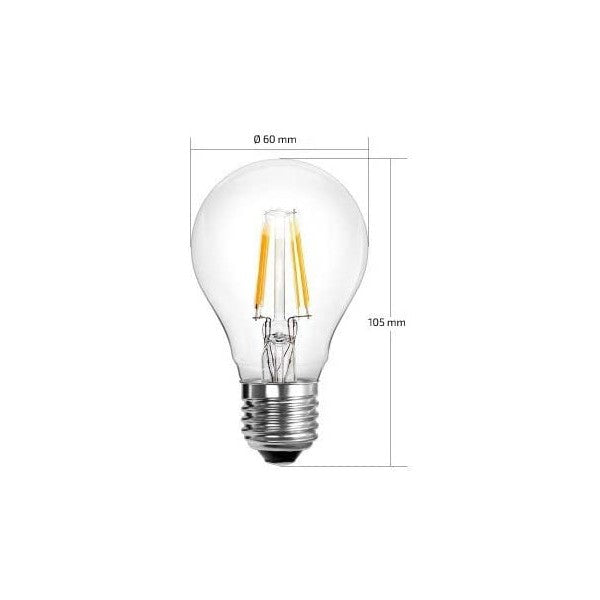 Lâmpada LED Ledkia Classic A60  E27 6W A++ 550 lm 540 Lm (Branco Quente 2000K - 2500K)