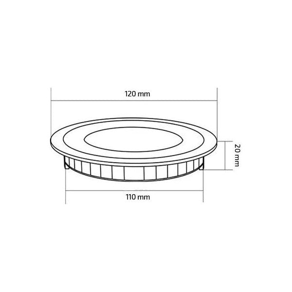 Placa LED Ledkia A+ 6 W 426 Lm (Branco frio 6000K - 6500K)