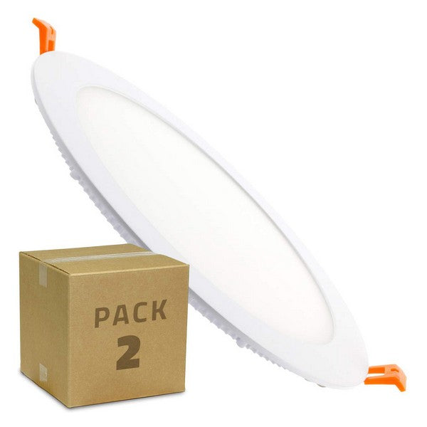 Placa LED Ledkia 18 W 1400 lm (Branco Neutro 4000K - 4500K) (2 ud.)