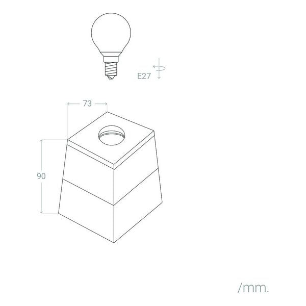 Lâmpada de Mesa Ledkia Lakara Madeira E27 Madeira (106x90x90 mm)