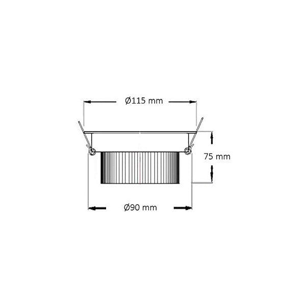 Foco Downlight LED Ledkia A+ 12 W 960 Lm (Branco frio 6000K)