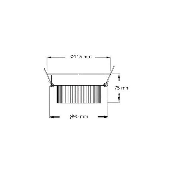 Projetor Encastrado LED Ledkia A+ 9 W 720 Lm (Branco Quente 3000K)