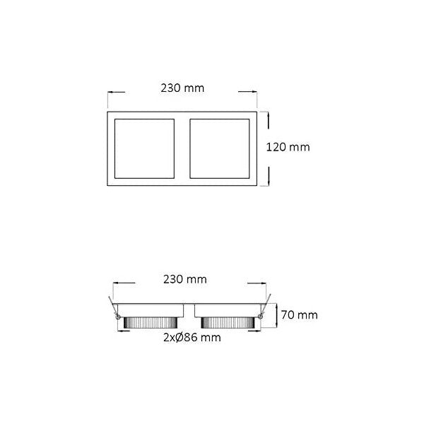 Foco Downlight LED Ledkia A+ 10 W 900 Lm (Branco Quente 2800K - 3200K)