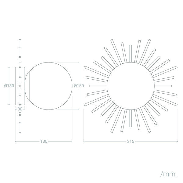 Luz de Parede Ledkia Moon 60 W