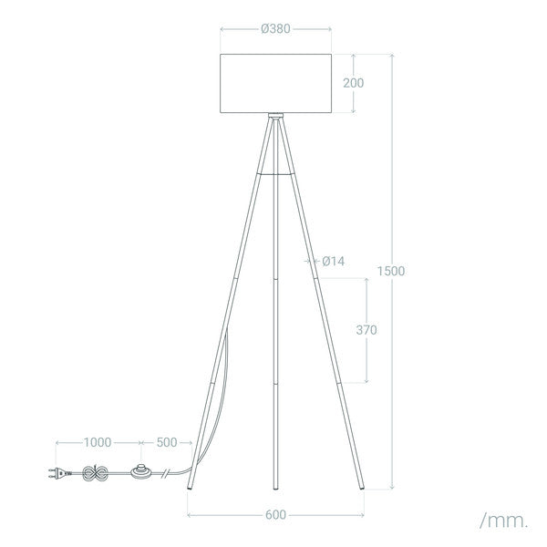 Luminária de chão Ledkia Uncia Alumínio 60 W (1500x600 mm)